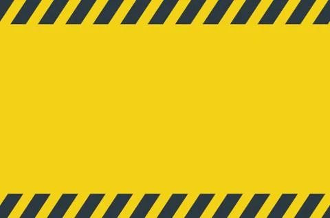 Blank Horizontal box of Warning Sign with text on top Stock Illustration