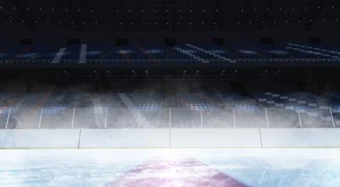Blank ice skates background mock up, front view Illustrazione stock