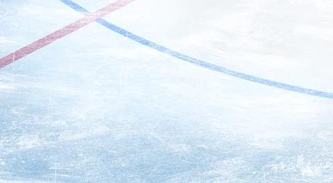 Blank ice skates surface background mockup, top view Illustrazione stock