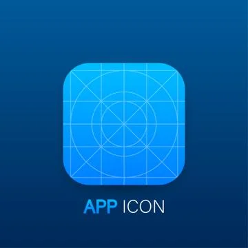 Blank icon or button of the app for web and mobile systems. Template applicat 스톡 일러스트