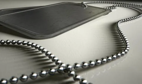 Blank identity dog tags dramatic Stock Illustration