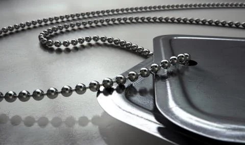 Blank identity dog tags dramatic Stock Illustration