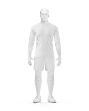 A Blank image of Men s Full Soccer Goalkeeper Mockup - Front - V Neck isola.. Stock Illustration