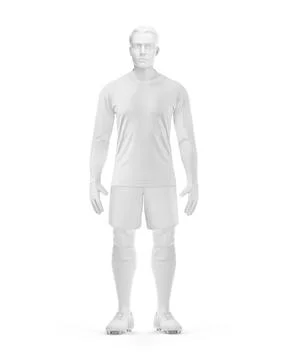 A Blank image of Men s Full Soccer Goalkeeper Mockup - Front isolated on a .. Stock Illustration