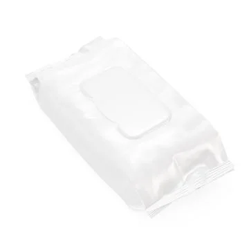 A blank image of a Wet Wipes Pack isolated on a white background Stock Illustration
