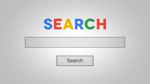 Blank internet browser search bar. cursor click search button Stock Footage 137937793