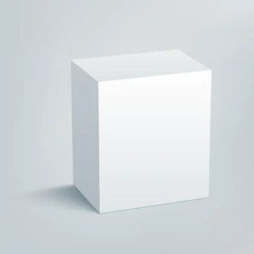 Blank isolated box mockup with shadow  스톡 일러스트