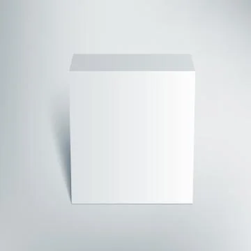 Blank isolated box mockup with shadow  Stock-Illustration