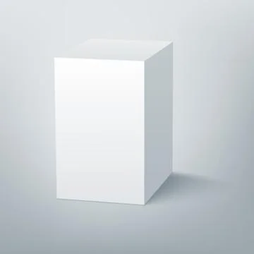 Blank isolated box mockup with shadow  Stock Illustration
