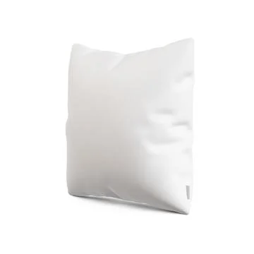 A blank isolated image of a square pillow on a white background Stock Illustration