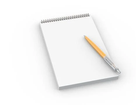 Blank isolated notepad Stock Illustration