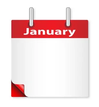 Blank January Date Stock Illustration