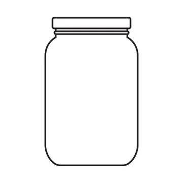Blank jar with cap Stock Illustration