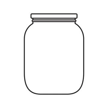 Blank jar with cap Stock Illustration