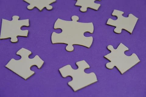 Blank jigsaw puzzle for background Stock Photos