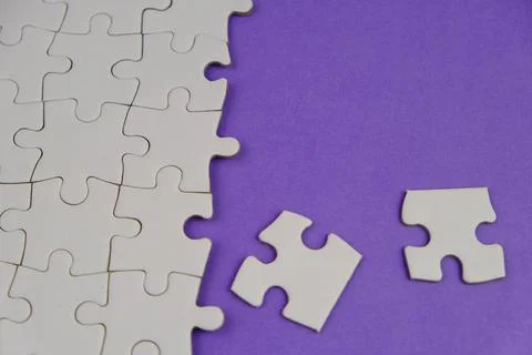 Blank jigsaw puzzle for background Stock Photos