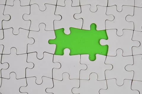 Blank jigsaw puzzle for background Stock Photos