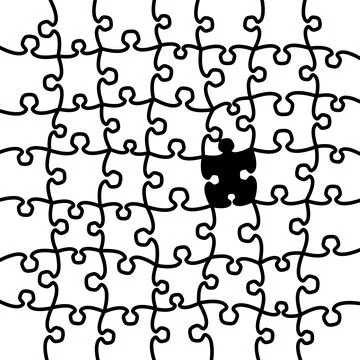 Blank Jigsaw Puzzles Stock Illustration