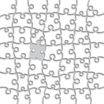 Blank Jigsaw Puzzles Stock Illustration