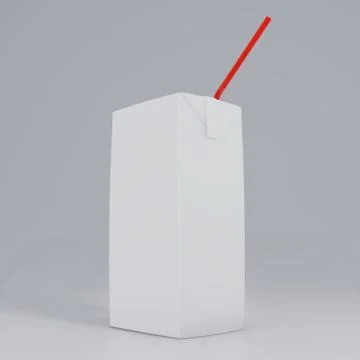 Blank juice boxes. Retail package mockup. 3d rendering Illustrazione stock