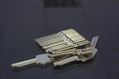 Blank keys for cutting Stock Photos