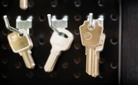 Blank keys on a special  wall Stock Photos