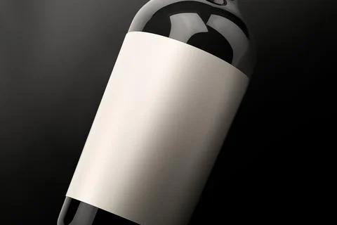 Blank label, red wine bottle beverage packaging and branding Foto stock