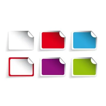 Blank label set vector Illustrazione stock