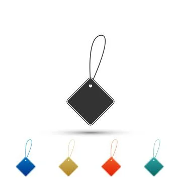 Blank label template price tag icon isolated on white background. Empty shopping Stock Illustration
