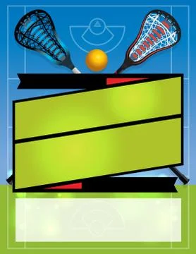 Blank Lacrosse Flyer Background Stock Illustration