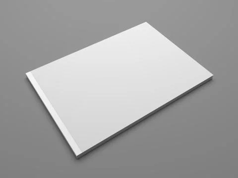 Blank landscape format 3D illustration brochure mock up Stockillustratie