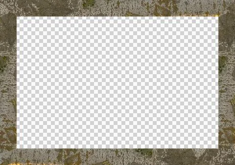 Blank landscape frame with rustic textured borders Stockfoto's