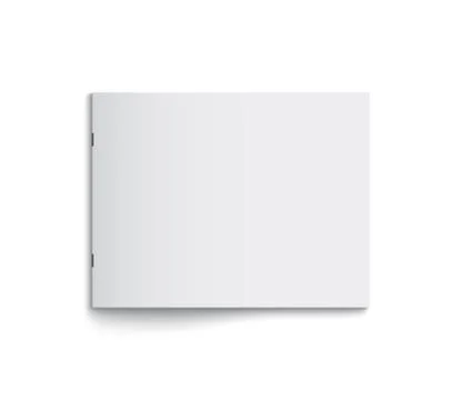 Blank landscape US-Letter format brochure magazine. 스톡 일러스트