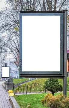 Blank lightbox billboard. Stock Photos