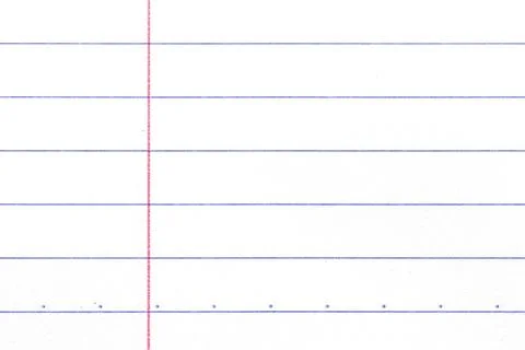 Blank lined paper background, empty white paper. Stock Photos