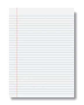 Blank lined paper page texture for notes and writing Illustrazione stock