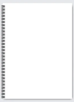 Blank lined paper template, one page, Notebook &amp; Exercise book, vector illust Illustrazione stock