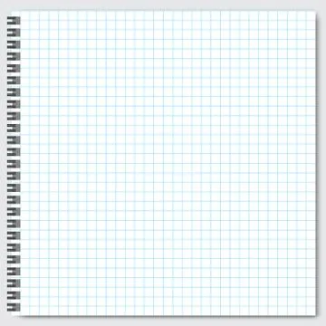Blank lined paper template, one page, Notebook &amp; Exercise book, vector illust Stock Illustration