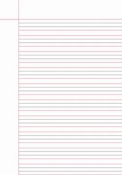 Blank lined paper for writing Illustrazione stock
