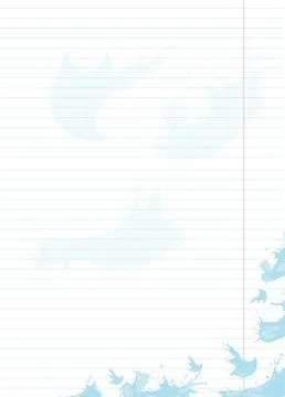 Blank lined sheet with liquid splashed 22 Stock Illustration