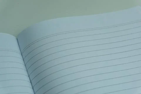 Blank lined sheet or paper copy space. blank notebook or journal for writing  Stock Photos