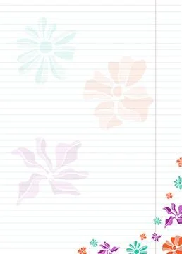 Blank lined striped sheet with colored tonal flat colors Stock Illustration