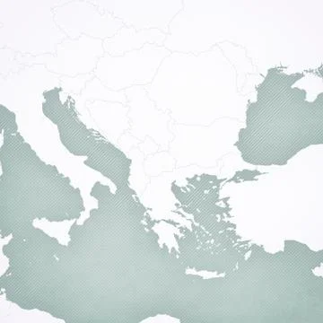 Blank Map of Balkans Stock Illustration