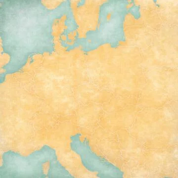 Blank Map of Central Europe Stock Illustration