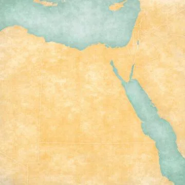 Blank Map of Egypt Stock Illustration