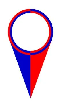 Blank Map Pointer Location Flag 스톡 일러스트