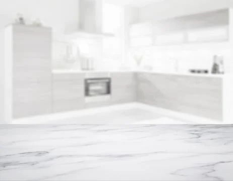 Blank marble table top in front of blurry background - Illustration Stock Illustration