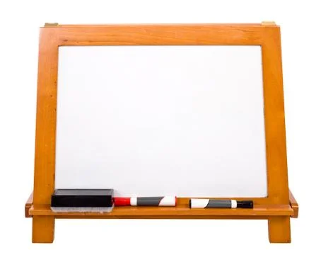 Blank markerboard on white Stock Photos