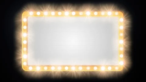 Blank Marquee Theater Background Stock Footage