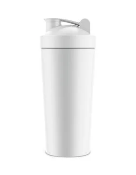 Blank Matte Shaker Bottle Template isolated on a white background Stock Illustration